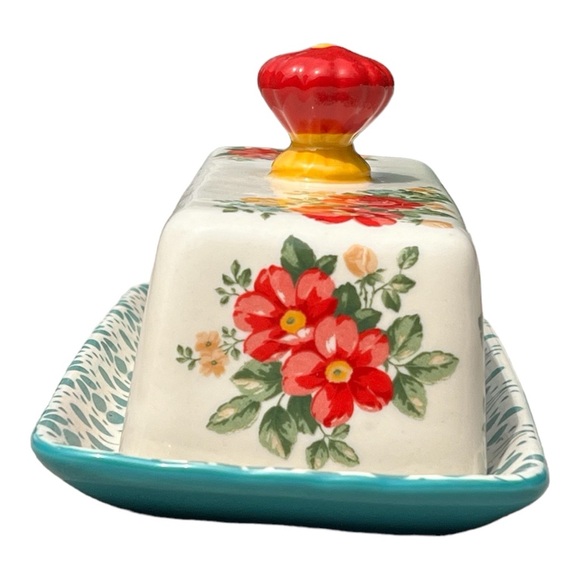 SOLD Vintage Floral Pioneer Woman Butter Dish - Picture 5 of 5